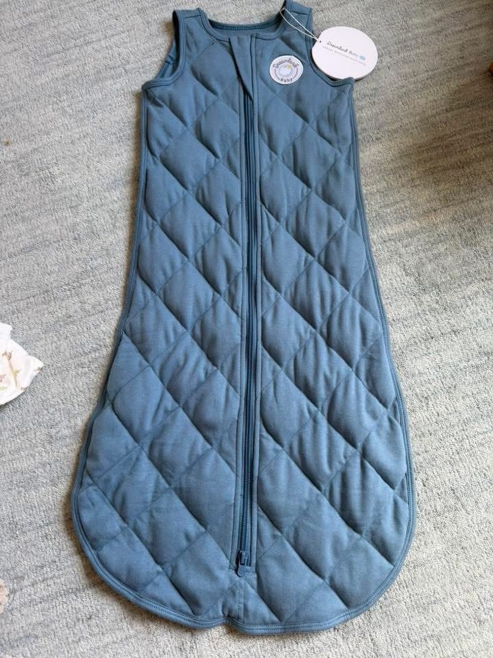 Quilted Sleeveless Baby Weighted Sleep Sack in Slate Blue
